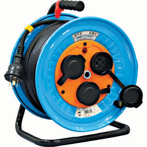 電工ドラム防雨防塵型三相200Vアース付30m