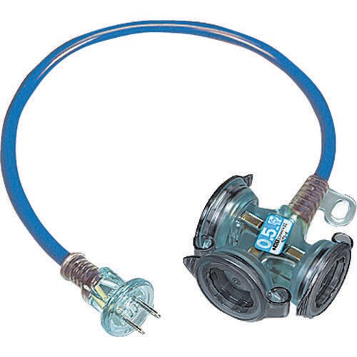 防雨型2Pショートタップ0.5mブルー