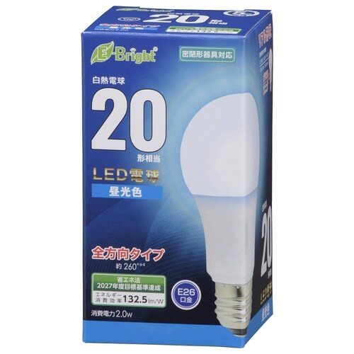 LED電球 A E26 2W 昼光色