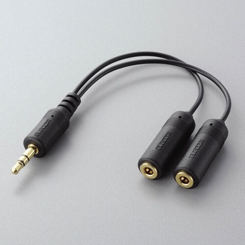 音声分配ケーブル 0.1m ブラック