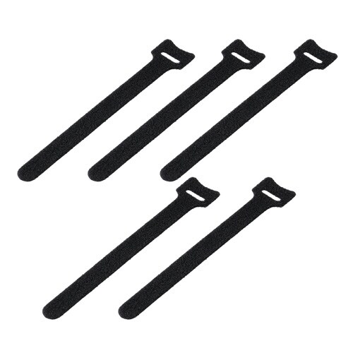 結束バンド 面ファスナータイプ 5本入 ブラック