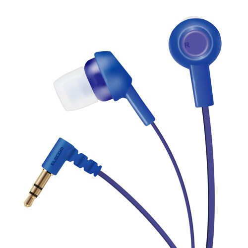 イヤホン カナルタイプ ディープブルー 1.2m