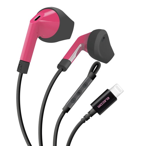 ライトニング接続イヤホンマイク ビビッドピンク