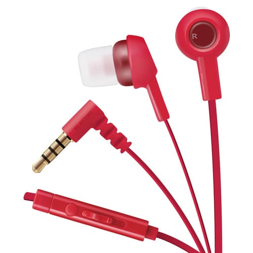 イヤホンマイク スマホ用 レッド