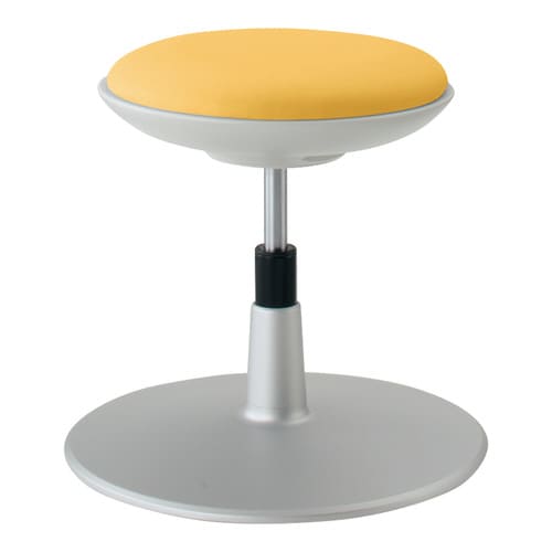 回転イス ココット 円盤脚 スツール イエロー