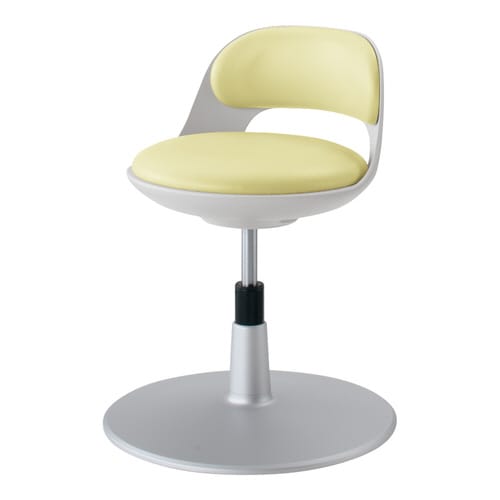 回転イス ココット 円盤脚 サポート型 ライム