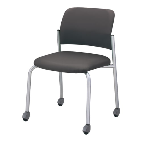 会議イス 100 グレー脚シルバー硬床用