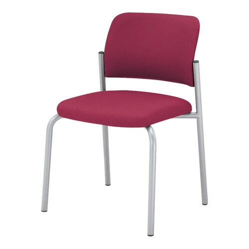 会議イス 100  4本脚 布ローズ脚シルバー