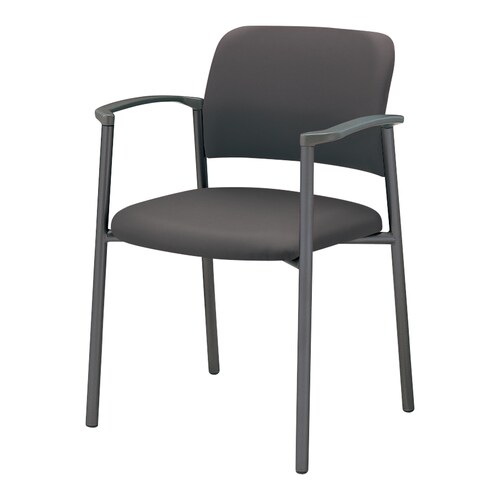 会議イス 100 肘付固定脚 グレー脚グレー