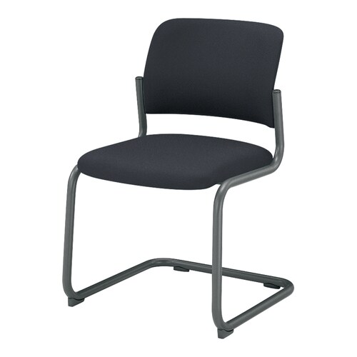 会議イス 100 L字脚 布グレー脚グレー