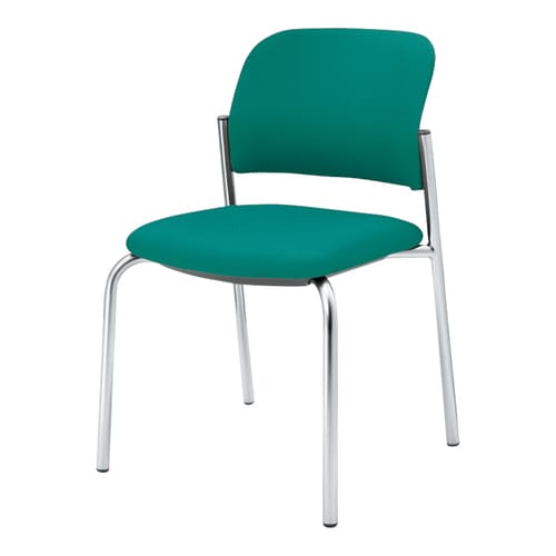 会議イス 100 4本脚 布グリーン