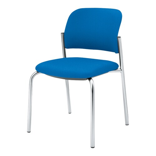 会議イス 100  4本脚 布ブルー