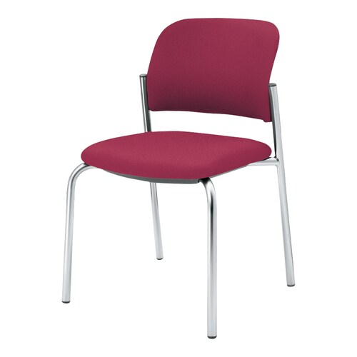 会議イス 100  4本脚 布ローズ