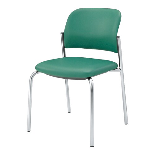会議イス 100  4本脚 グリーン