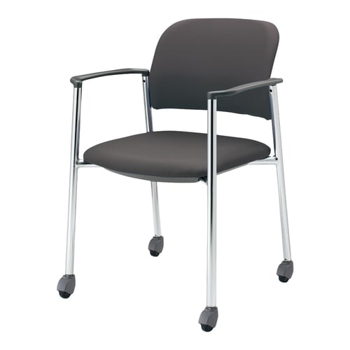 会議イス 100肘付グレー硬床用