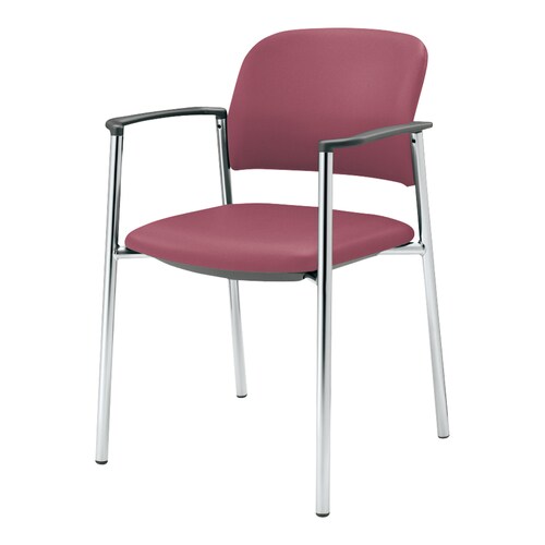会議イス 100 肘付 固定脚 ローズ