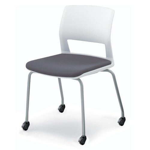 会議イス 160 布グレー 硬床用