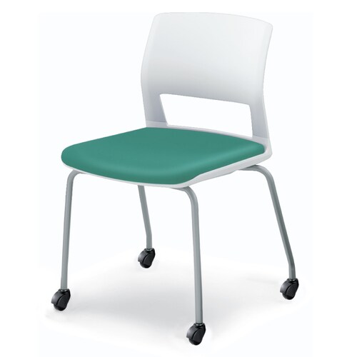 会議イス 160 レザー ミント 硬床用