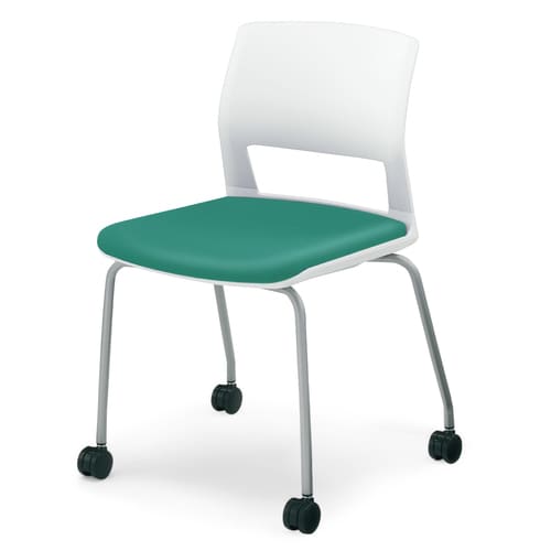 会議イス 160 レザー ミント 軟床用