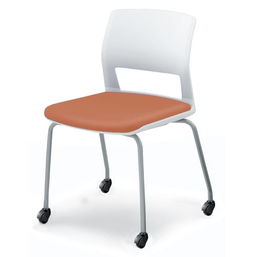 会議イス 160 レザー コーラル 硬床用