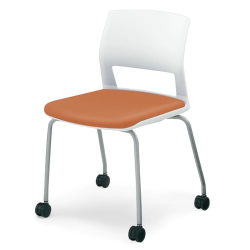 会議イス 160 レザー コーラル 軟床用