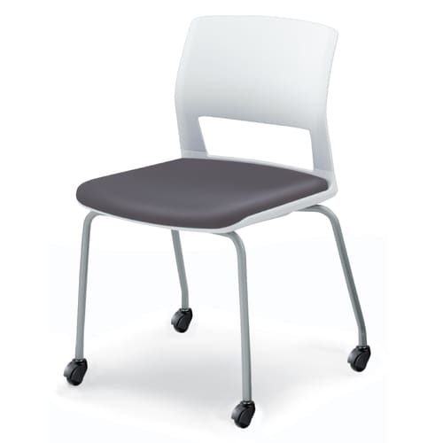 会議イス 160 レザーグレー 硬床用