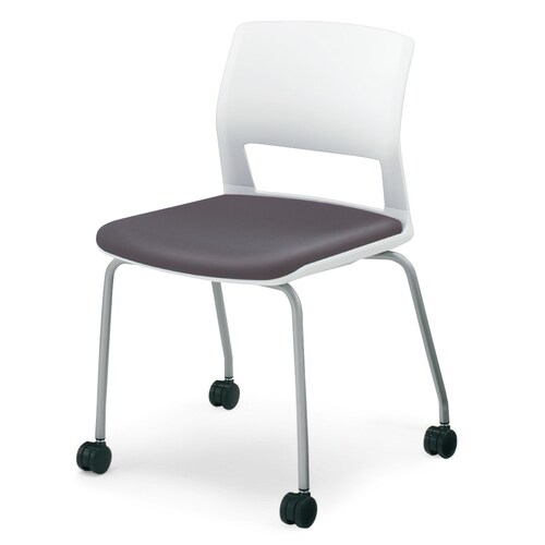 会議イス 160 レザーグレー 軟床用