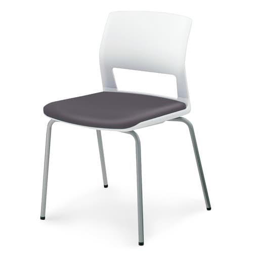 会議イス 160  4本脚 レザーグレー