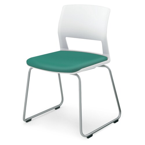 会議イス 160 サークル脚 レザー ミント