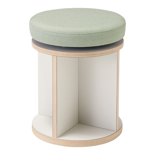 チェス 回転スツール ホワイトオパールグリーン