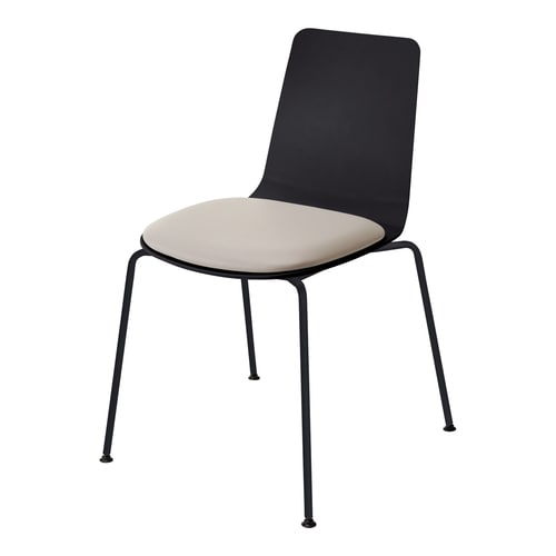 ミケットチェア 4本脚 塗装脚レザーグレー