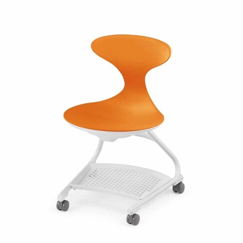 キャンパスアップ 前傾なし・トレー付き/橙 軟床用