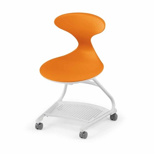 キャンパスアップ 前傾あり・トレー付き/橙 軟床用