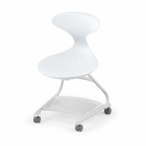 キャンパスアップ 前傾あり・トレー付き/白 軟床用