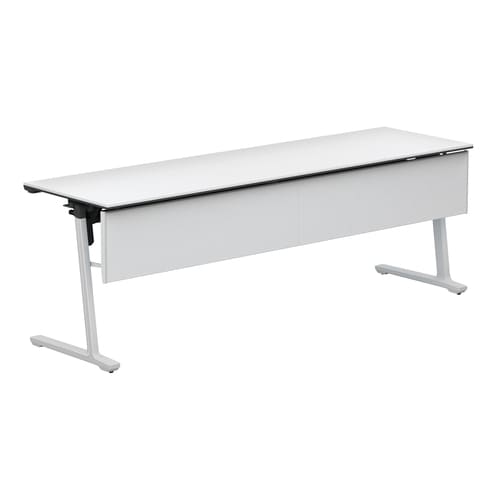 カ−ム棚付 幕板付W2100D600白脚ホワイト