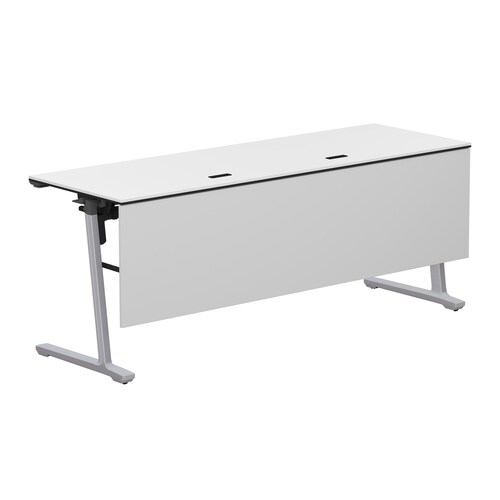 カ−ム配線付  幕板付W1800シルバー脚ホワイト