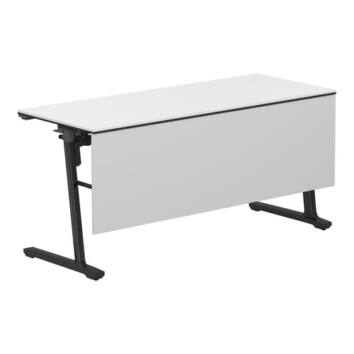 カ−ム棚付 幕板付W1500黒脚ホワイト