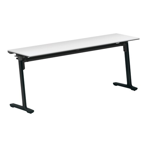 カ−ム棚付 W1800D450黒脚ホワイト