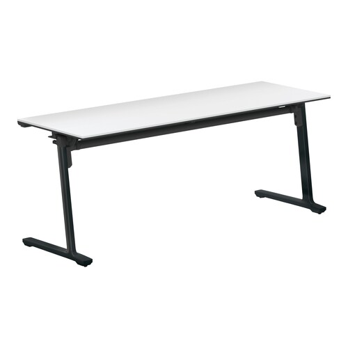 カ−ム棚付 W1800D600黒脚ホワイト