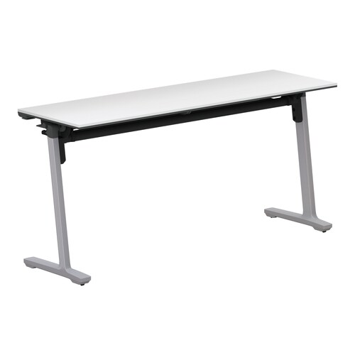 カ−ム棚付 W1500D450シルバー脚ホワイト