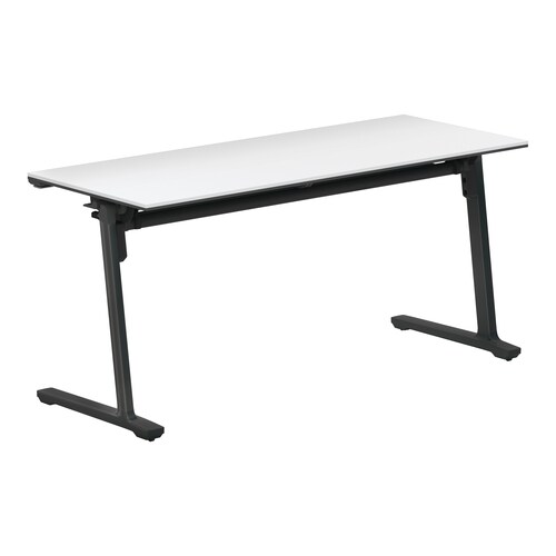 カ−ム棚付 W1500D600黒脚ホワイト