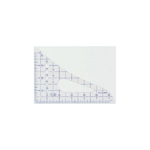25015 方眼三角縮尺定規1/4