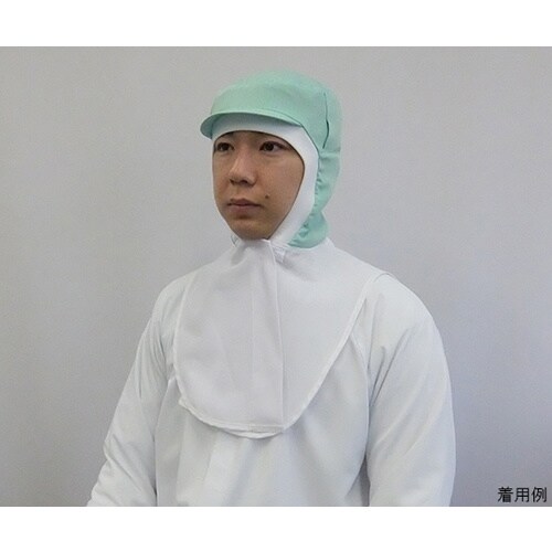 快適ドライフィール ツバ付きフード 緑 Mサイズ