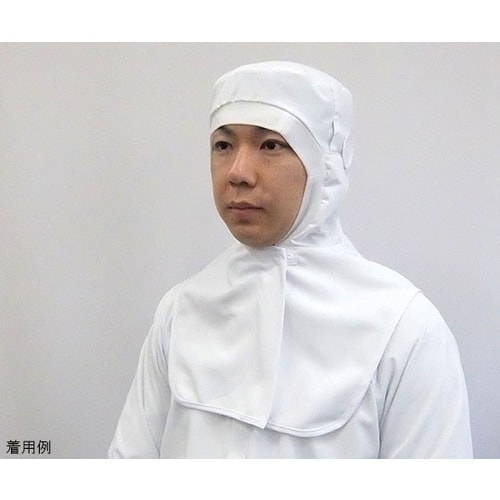 ストレッチポプリン ツバ無 白M SP460ー1