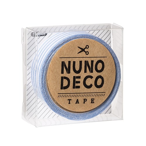 ヌノデコテープ みずいろしましま 11ー848