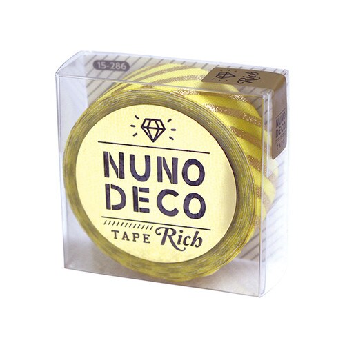 ヌノデコテープ リッチストライプ イエロー
