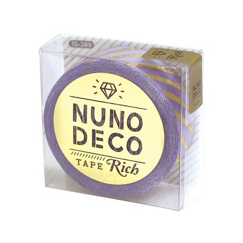ヌノデコテープ リッチストライプ パープル