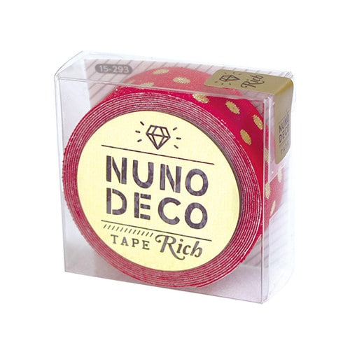 ヌノデコテープ リッチドット レッド