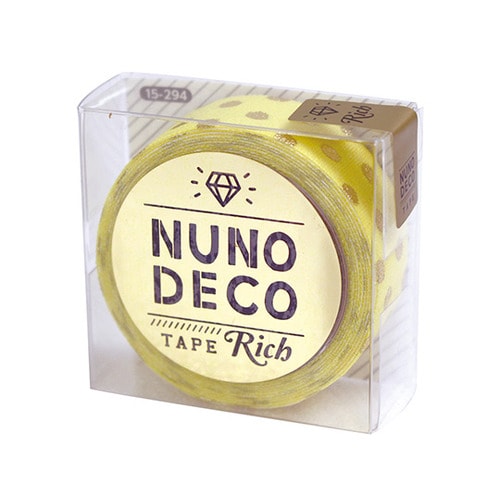 ヌノデコテープ リッチドット イエロー