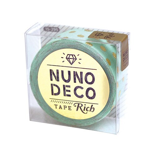 ヌノデコテープ リッチドット グリーン